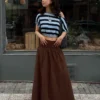 Ασύμμετρο ριγέ πουλόβερ – #Bershkastyle – Γυναίκες