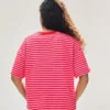 Boxy Fit T-shirt with stripes and wide neckline – T-shirts Boxy Fit T-shirt with stripes and wide neckline – T-shirts