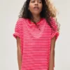 Boxy Fit T-shirt with stripes and wide neckline – T-shirts Boxy Fit T-shirt with stripes and wide neckline – T-shirts