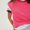 Boxy Fit T-shirt with stripes and wide neckline – T-shirts Boxy Fit T-shirt with stripes and wide neckline – T-shirts