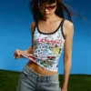 Ed Hardy X Bershka Αμάνικο μπλουζάκι με τύπωμα