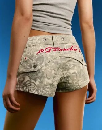 Ed Hardy X Bershka Κεντημένα σορτς – Γυναίκες