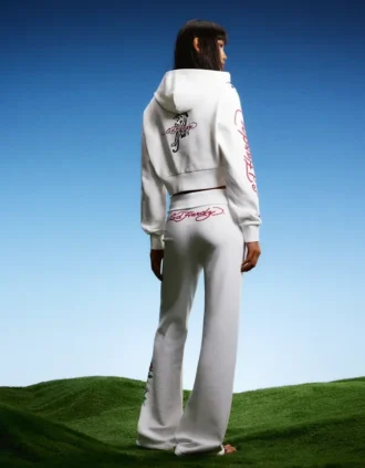 Ed Hardy X Bershka Παντελόνι με φαρδιά γραμμή