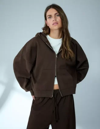 Φούτερ με κουκούλα και φερμουάρ σε Oversize μέγεθος – Φούτερ και hoodies