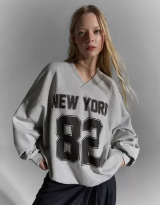Φούτερ με τυπωμένο σχέδιο σε Oversize μέγεθος