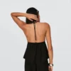 Γιλέκο με λαιμόκοψη από μείγμα λινού – #Bershkastyle – Γυναίκες