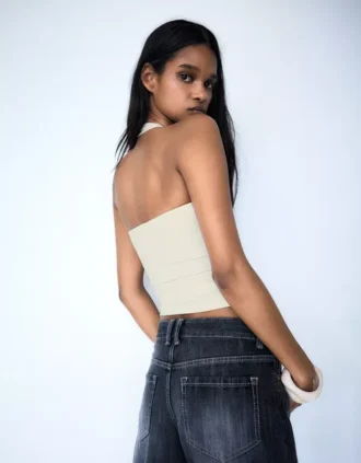 Halter Top με κουμπιά