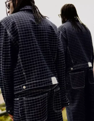 Καρό Denim μπουφάν Καρό Denim μπουφάν