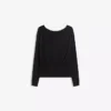 Μακρυμάνικο T-shirt με λαιμόκοψη τύπου «boat neck» και ζώνη