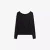 Μακρυμάνικο T-shirt με λαιμόκοψη τύπου «boat neck» και ζώνη
