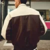 Μπουφάν από Faux Leather με χρωματικά μπλοκ – Μπουφάν