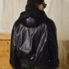 Μπουφάν από Faux Leather με κουκούλα – Μπουφάν