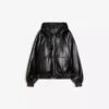 Μπουφάν από Faux Leather με κουκούλα – Μπουφάν