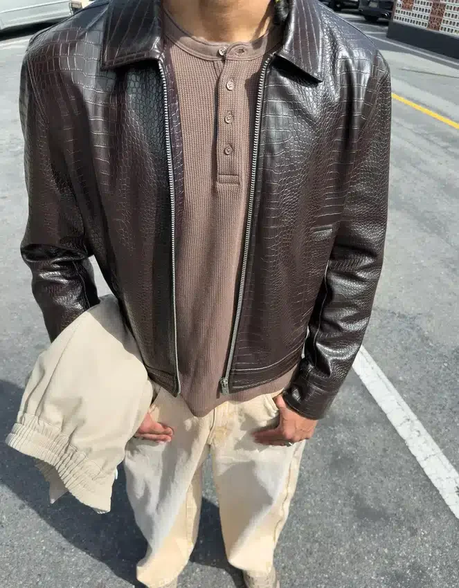 Μπουφάν από Faux Leather – Μπουφάν – Άνδρες Μπουφάν από Faux Leather – Μπουφάν – Άνδρες
