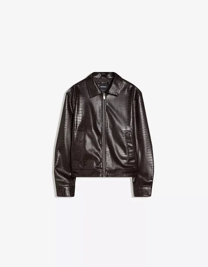 Μπουφάν από Faux Leather – Μπουφάν – Άνδρες Μπουφάν από Faux Leather – Μπουφάν – Άνδρες