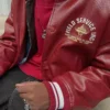 Μπουφάν bomber με τύπωμα από Faux Leather