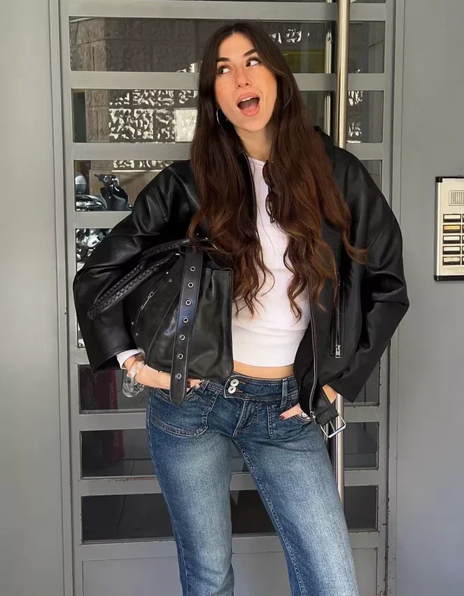 Μπουφάν Bomber με ζώνη από Faux Leather – Μπουφάν και Τρέντς – Γυναίκες Μπουφάν Bomber με ζώνη από Faux Leather – Μπουφάν και Τρέντς – Γυναίκες