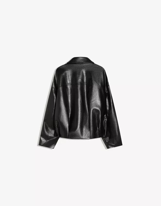 Μπουφάν Bomber με ζώνη από Faux Leather – Μπουφάν και Τρέντς – Γυναίκες Μπουφάν Bomber με ζώνη από Faux Leather – Μπουφάν και Τρέντς – Γυναίκες