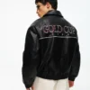 Μπουφάν με γραφικά από Faux Leather Μπουφάν με γραφικά από Faux Leather