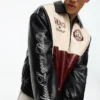 Μπουφάν με γραφικά από Faux Leather Μπουφάν με γραφικά από Faux Leather