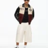 Μπουφάν με γραφικά από Faux Leather Μπουφάν με γραφικά από Faux Leather