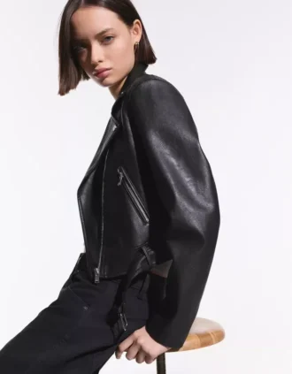 Μπουφάν μοτοσικλετιστή από Faux Leather – Μπουφάν και καμπαρντίνα