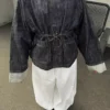 Oversize μπουφάν από Denim με υφή Oversize μπουφάν από Denim με υφή