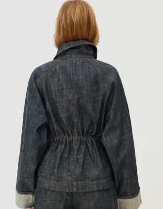 Oversize μπουφάν από τζιν με υφή – Μπουφάν και καμπαρντίνα Oversize μπουφάν από τζιν με υφή – Μπουφάν και καμπαρντίνα