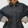 Oversize μπουφάν από τζιν με υφή – Μπουφάν και καμπαρντίνα