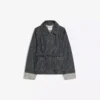 Oversize μπουφάν από Denim με υφή Oversize μπουφάν από Denim με υφή