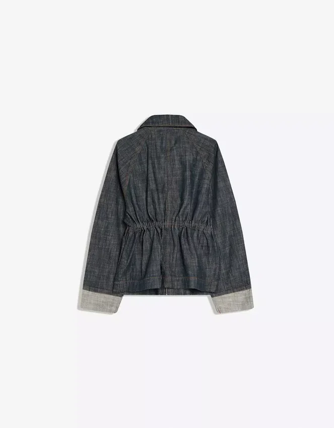 Oversize μπουφάν από Denim με υφή Oversize μπουφάν από Denim με υφή