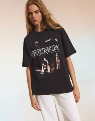 Oversize Sορτς με κοντό μανίκι και σχέδιο Eminem