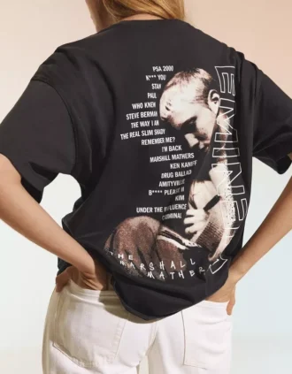 Oversize Sορτς με κοντό μανίκι και σχέδιο Eminem