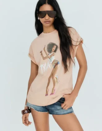 Oversize T-shirt με τύπωμα Tyla – Γυναικείο