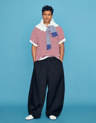 Παντελόνι Barrel με κομμένη γραμμή – Bershka Lovers